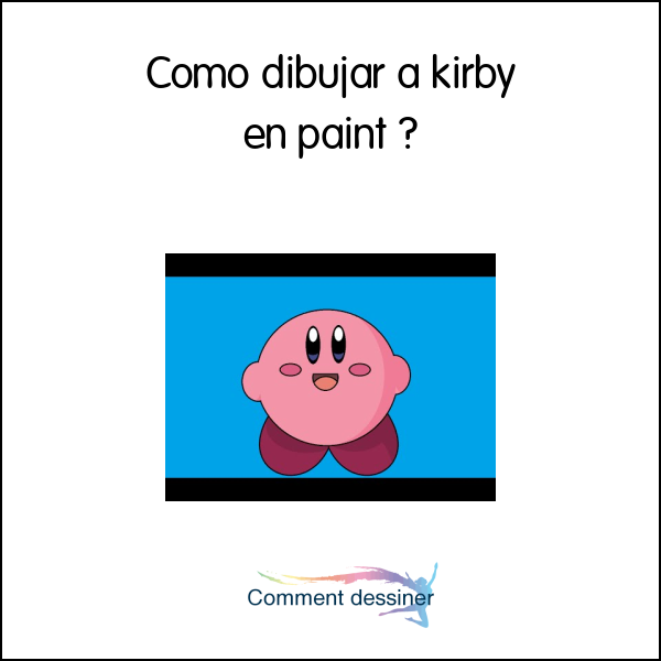 Como dibujar a kirby en paint